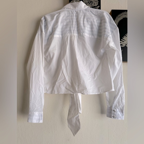 NWT MAEVE BY ANTHROPOLOGIE Tie-Front Button Down Collared Shirt Size 8 - Picture 7 of 12